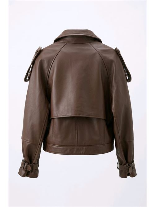 chiodo pelle espresso EMMA & GAIA | 46S489302
